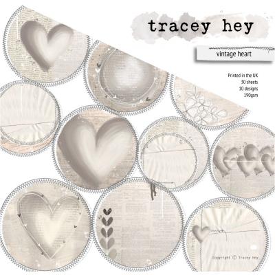 Tracey Hey Paper Pad -  Vintage Heart